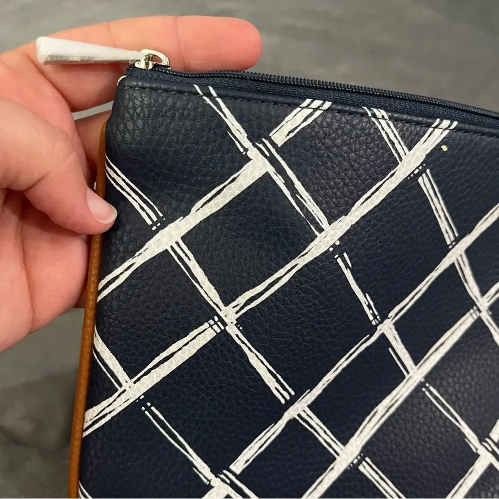 Thirty One Dash of Plaid Rubie Mini Wristlet with Wrist Strap